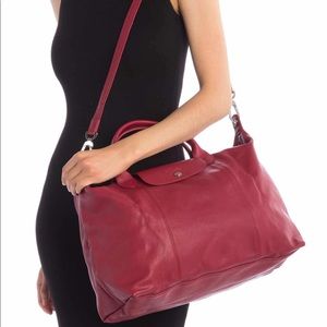 Longchamp Le Pliage Cuir leather bag NEW